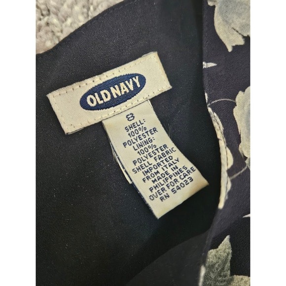 Old Navy Vintage Floral Maxi Dress Navy Blue Size 8 - Picture 3 of 7